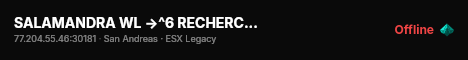 SALAMANDRA WL →^6 RECHERCHE PDG live status badge