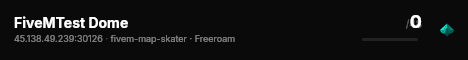 FiveMTest Dome live status badge