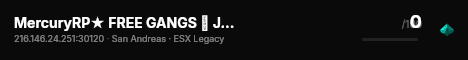 MercuryRP★ FREE GANGS ➜ JOIN NOW live status badge