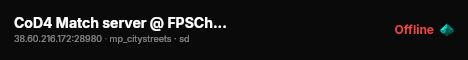 CoD4 Match server @ FPSChallenge.eu live status badge