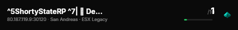 ^5ShortyStateRP ^7| 🌆 Deine Story beginnt hier live status badge