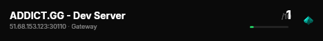 ADDICT.GG - Dev Server live status badge
