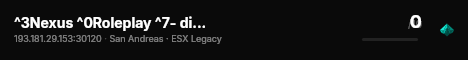 ^3Nexus ^0Roleplay ^7- discord.gg/Nexusrp live status badge