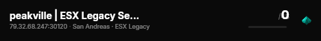 peakville | ESX Legacy Server live status badge