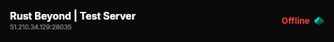 Rust Beyond | Test Server live status badge
