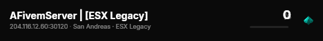AFivemServer | [ESX Legacy] live status badge