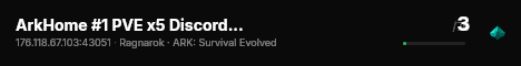 ArkHome #1 PVE x5 Discord.gg/dNJ2kdA - (v361.7) live status badge