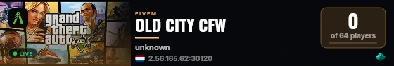 OLD CITY CFW live status badge