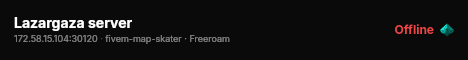 Lazargaza server live status badge
