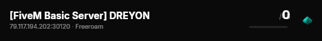 [FiveM Basic Server] DREYON live status badge