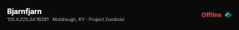 Bjarnfjarn live status badge