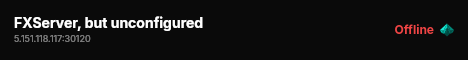 FXServer, but unconfigured live status badge