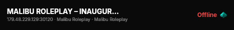 MALIBU ROLEPLAY – INAUGUROU AGORA live status badge