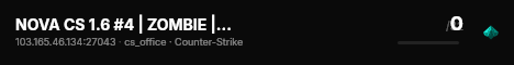 NOVA CS 1.6 #4 | ZOMBIE | novacs.cc live status badge