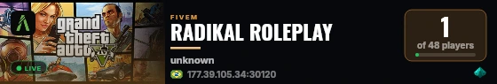 RADIKAL ROLEPLAY live status badge