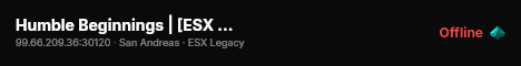 Humble Beginnings | [ESX Legacy] live status badge