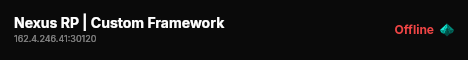 Nexus RP | Custom Framework live status badge