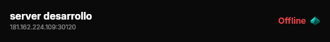 server desarrollo live status badge