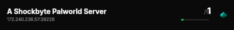 A Shockbyte Palworld Server live status badge
