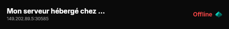 Mon serveur hébergé chez HanoHost ! live status badge