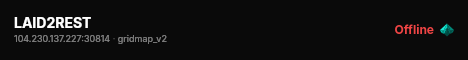 LAID2REST live status badge