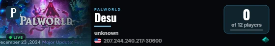 Desu live status badge
