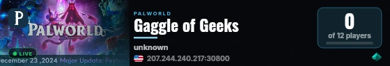 Gaggle of Geeks live status badge