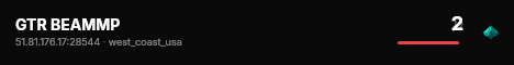 GTR BEAMMP live status badge