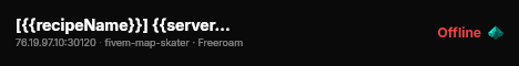 [{{recipeName}}] {{serverName}} live status badge