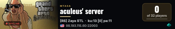 aculeus' server live status badge