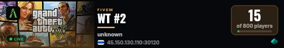 WT #2 live status badge
