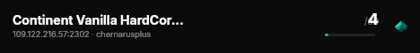 Continent Vanilla HardCore BuildAnywhere WeekendRaid Groups live status badge
