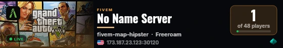 No Name Server live status badge