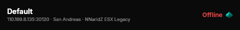 Default live status badge