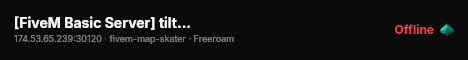 [FiveM Basic Server] tiltoftheworld live status badge