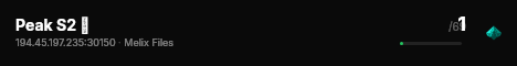 Peak S2 ✶ live status badge