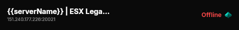 {{serverName}} | ESX Legacy Server live status badge