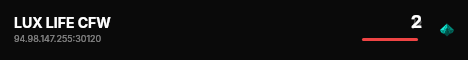 LUX LIFE CFW  live status badge