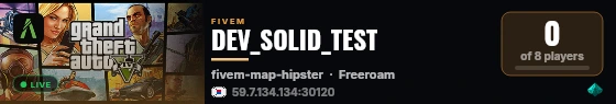 DEV_SOLID_TEST live status badge