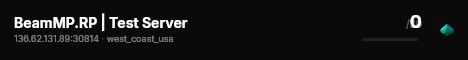BeamMP.RP | Test Server live status badge