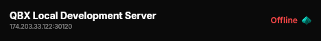 QBX Local Development Server live status badge