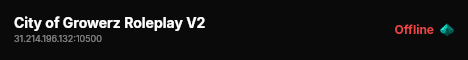City of Growerz Roleplay V2 live status badge
