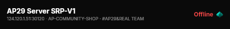 AP29 Server SRP-V1 live status badge