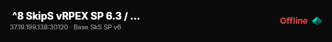  ^8 SkipS vRPEX SP 6.3 / discord.gg/ZzjSfmdaVG live status badge