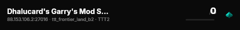 Dhalucard's Garry's Mod Server live status badge