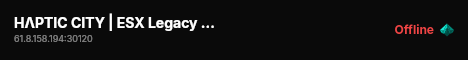 HΛPTIC CITY | ESX Legacy Server live status badge