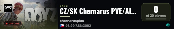 CZ/SK Chernarus PVE/AI/Quests live status badge