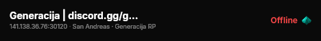 Generacija | discord.gg/generacijarp live status badge