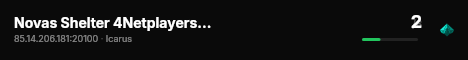 Novas Shelter 4Netplayers Icarus Server live status badge