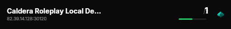 Caldera Roleplay Local Dev Server live status badge